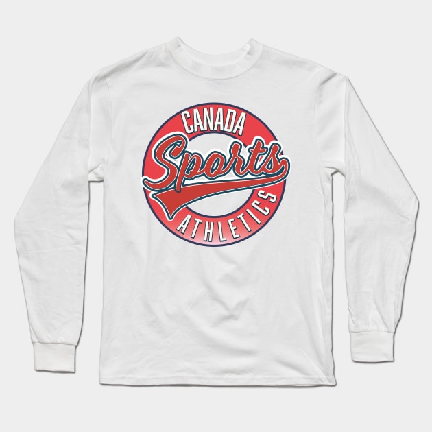 Canada Sports Athletic logo Long Sleeve T-Shirt by nickemporium1